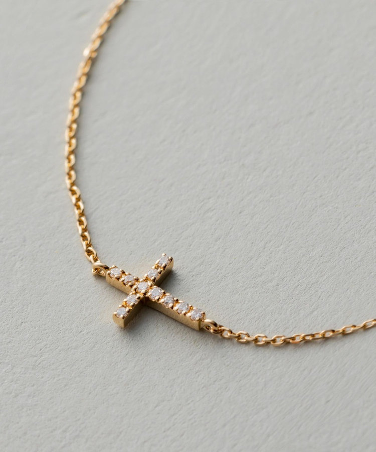 K18YG クロス ダイヤモンド ブレスレット（250212） ｜ women