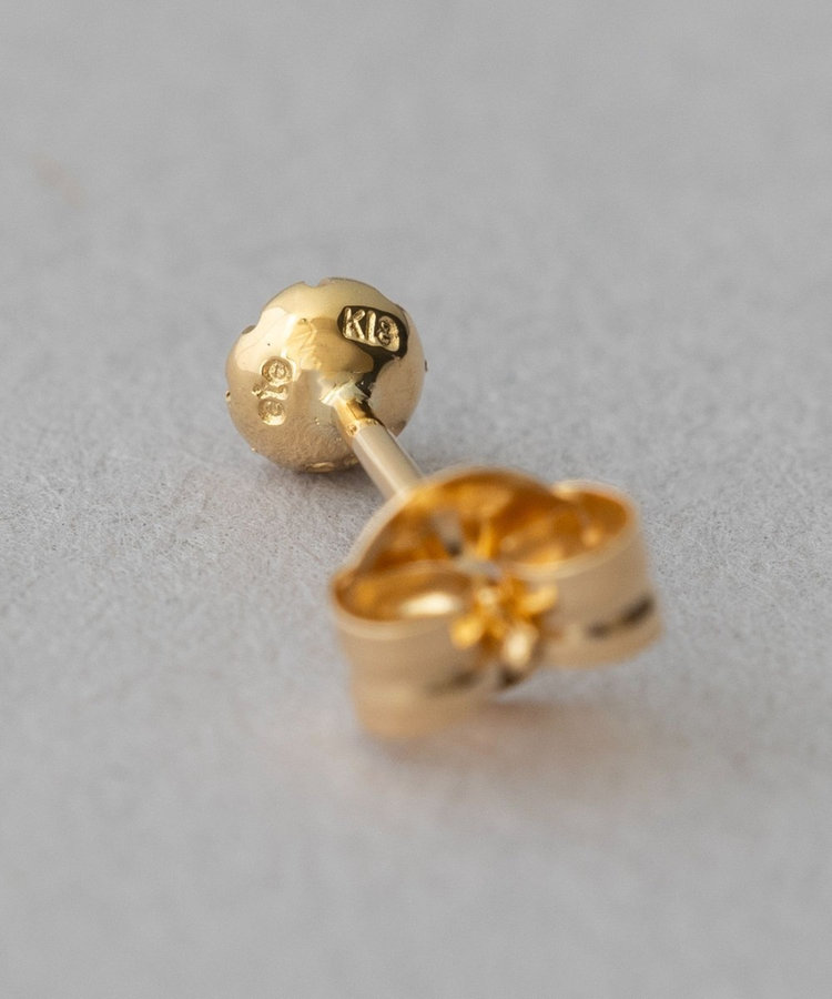 K18YG フルール ダイヤモンド ピアス（誕生石 4月）（270870