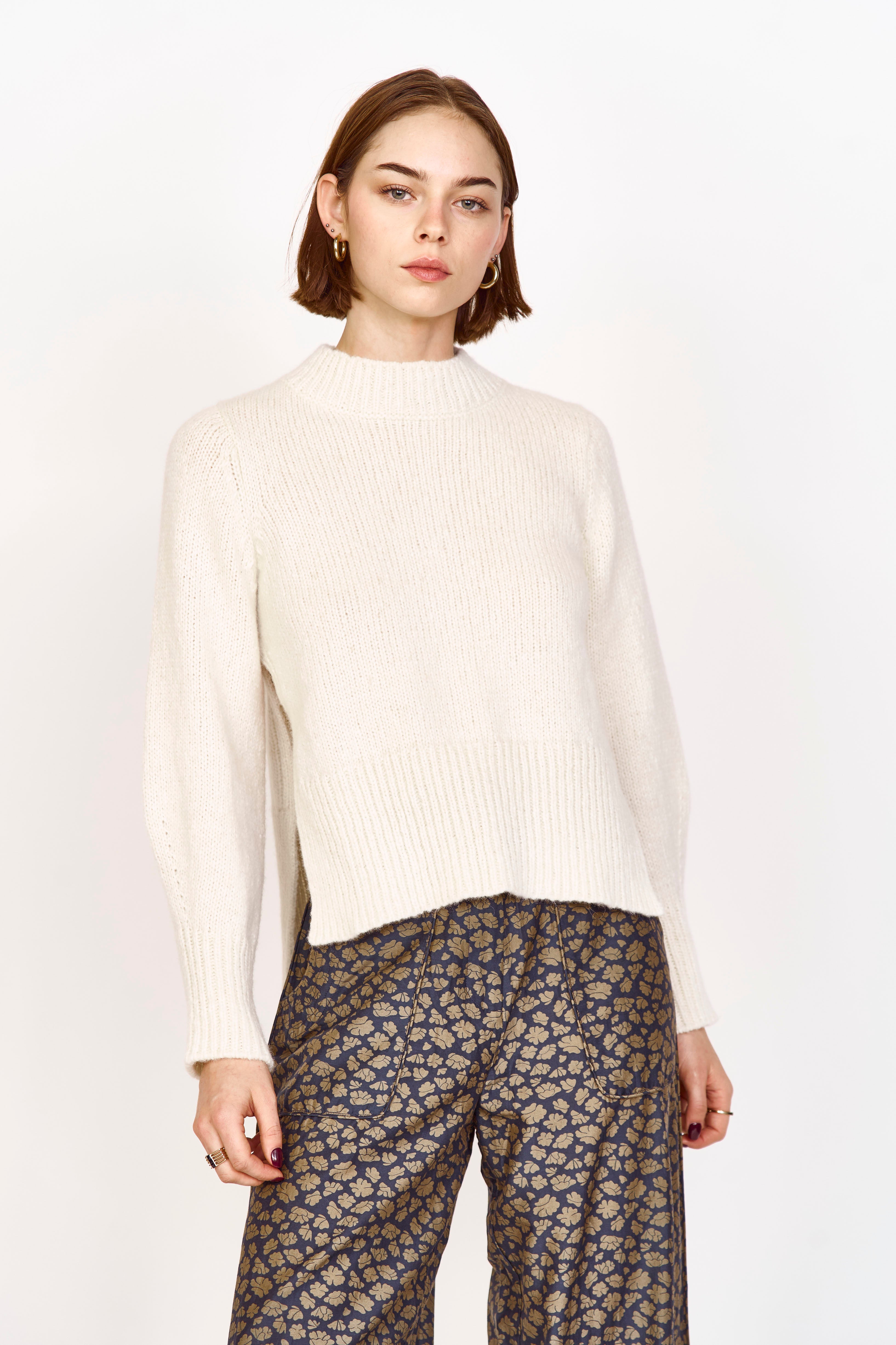 Aspen Open Side Pullover in Ivory – MIRTH