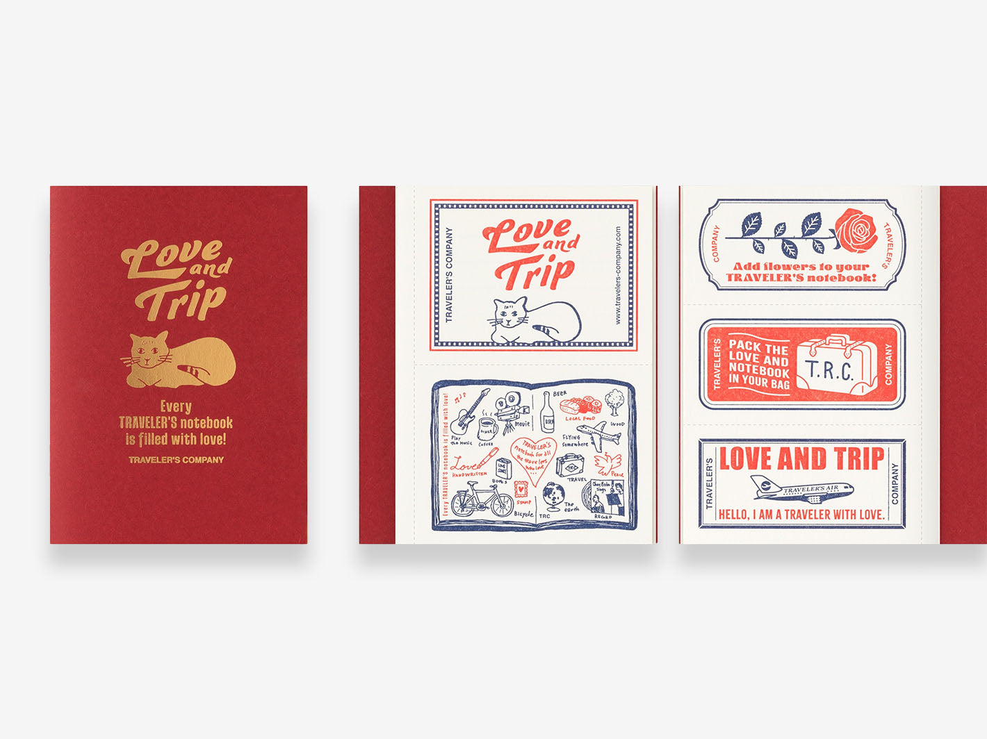 TRAVELER'S notebook Passport Size Refill LOVE AND TRIP Red | Misc