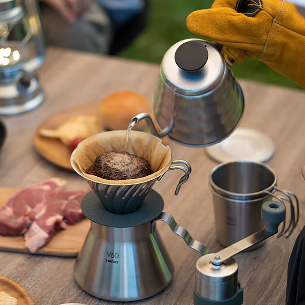 HARIO】 OUTDOOR メタルドリップケトル・ヴォーノ（500ml） ステンレス