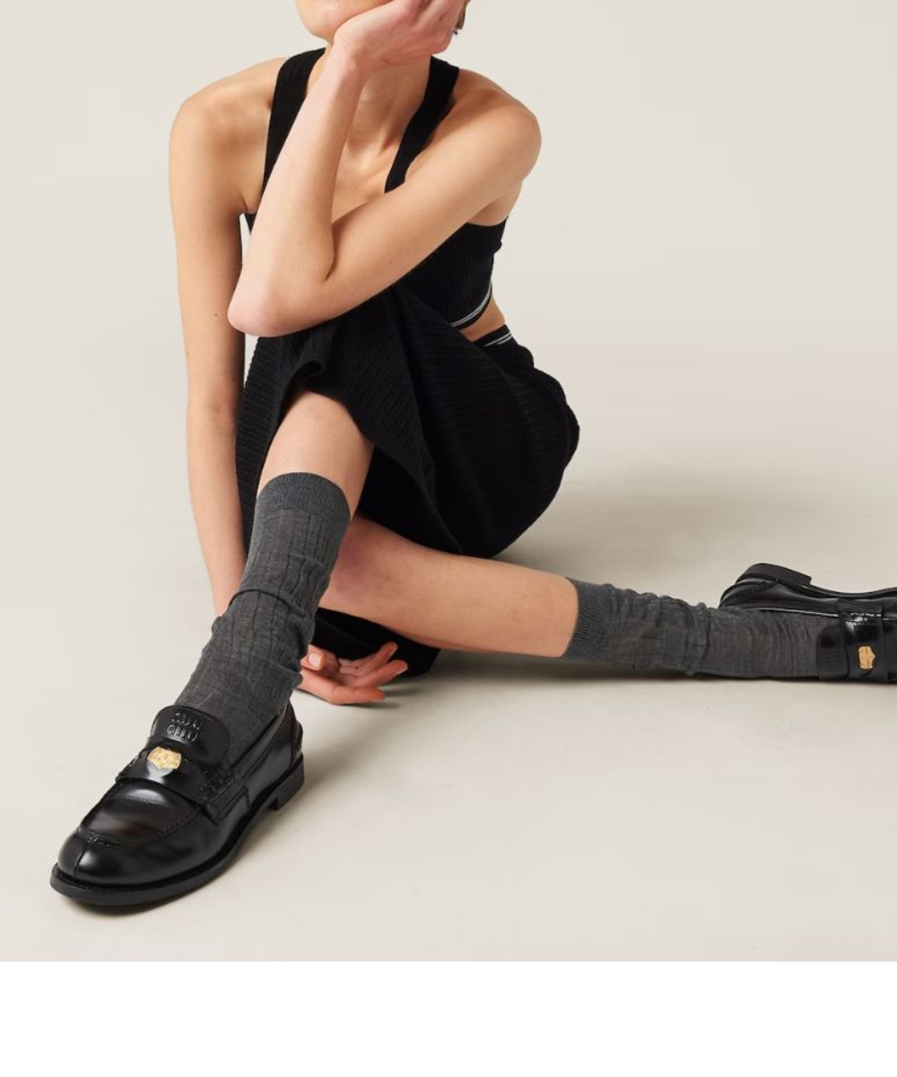 MIU MIU/ミュウミュウ通販 | ブラッシュドレザー ローファー【送料無料