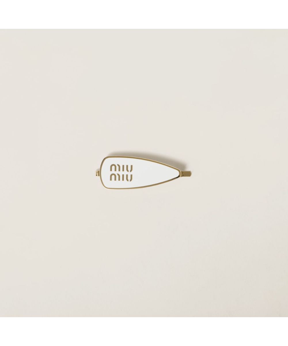 MIU MIU/ミュウミュウ通販 | エナメルメタル ロゴ ブローチ【送料無料