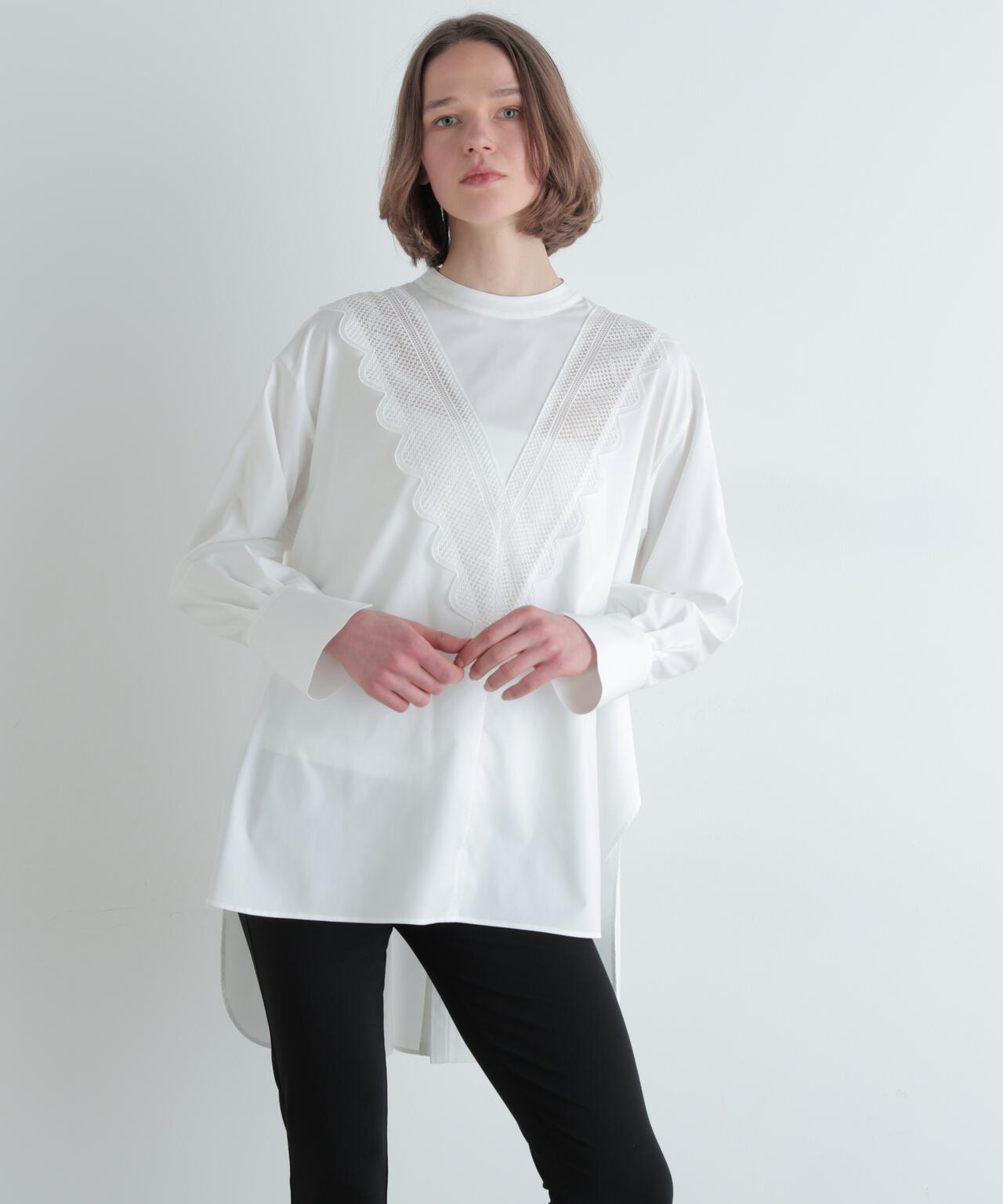 レース切り替えブラウス | LE PHIL（ル フィル） ｜【公式】通販mix