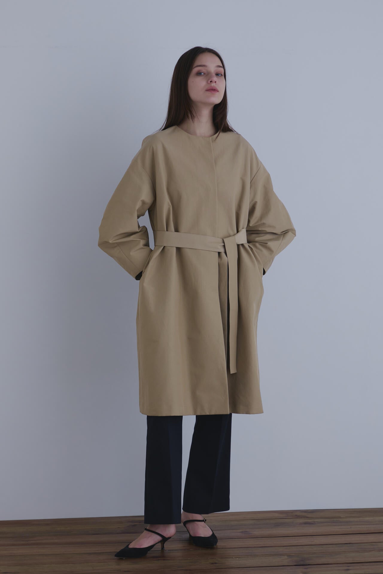 ナイロンコットンクロスノーカラーコート | LE PHIL（ル フィル