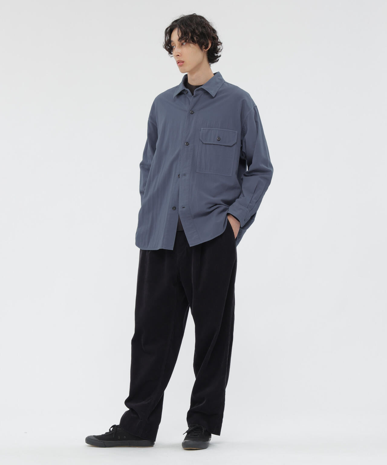 GARMENT DYE PLATED ORGANIC COTTON SHIRT | MARGARET HOWELL