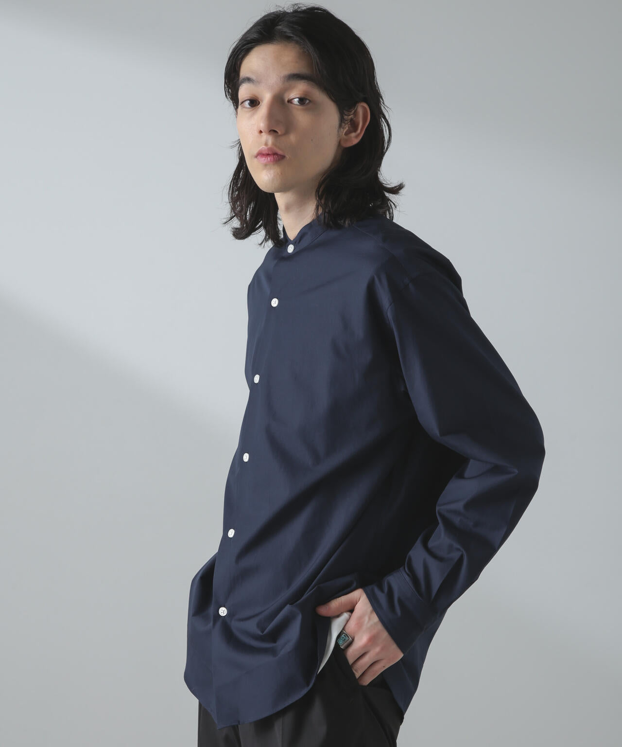 THOMAS MASONバンドカラーボクシーシャツ | NANO universe（ナノ