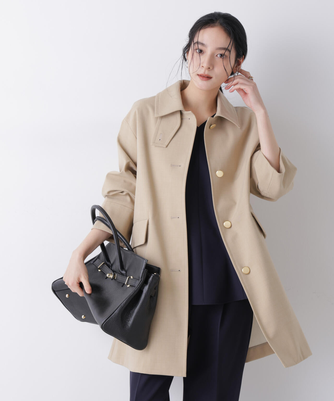 ボンディングステンカラーコート | NANO universe（ナノ・ユニバース