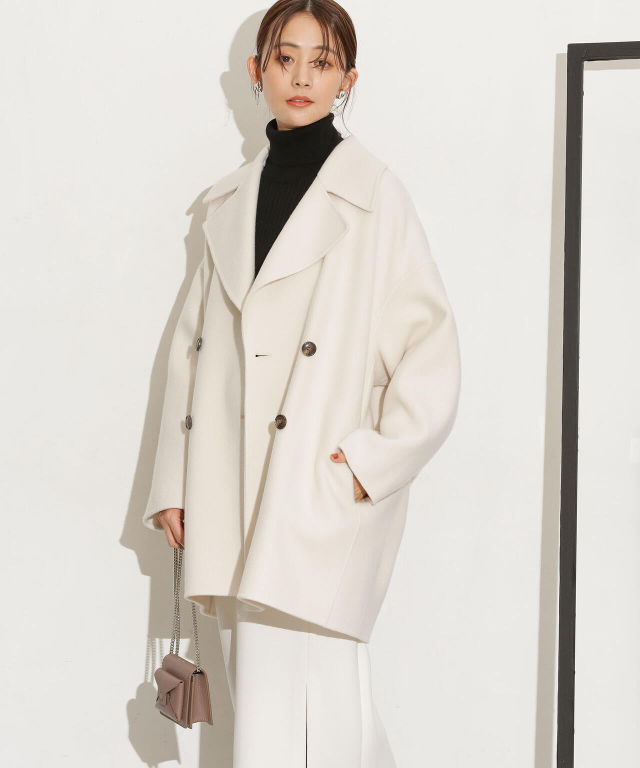 スーパー140ウールリバーミドルコート | NANO universe（ナノ