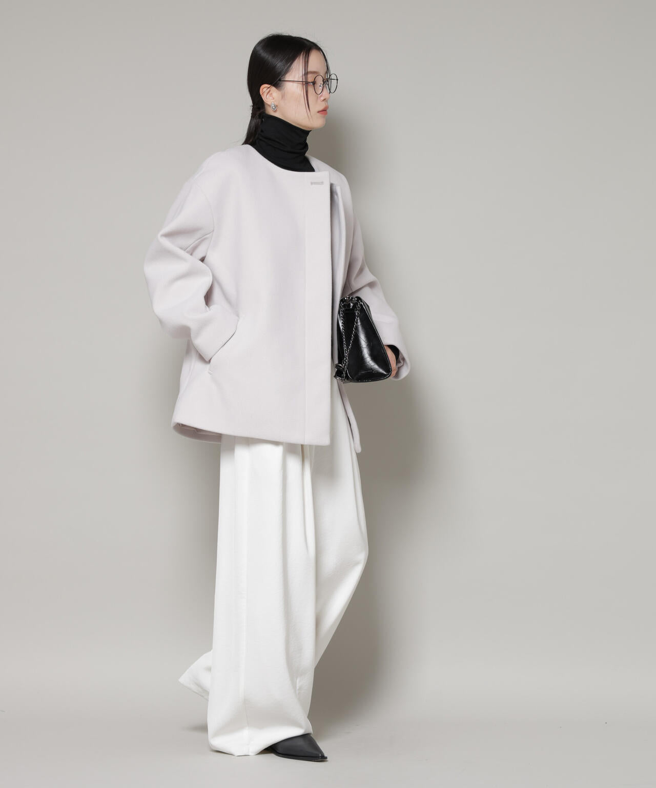 ノーカラーミドルコート | NANO universe（ナノ・ユニバース