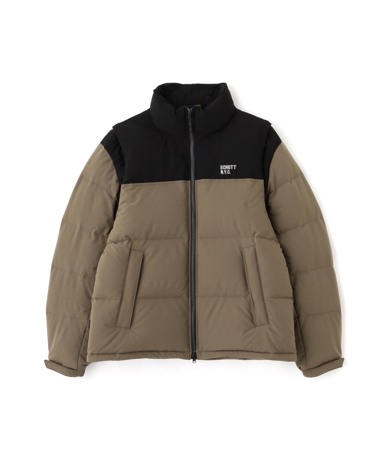 2WAY 2TONE DOWN JACKET/2ウェイ 2トーン ダウンジャケット | Schott