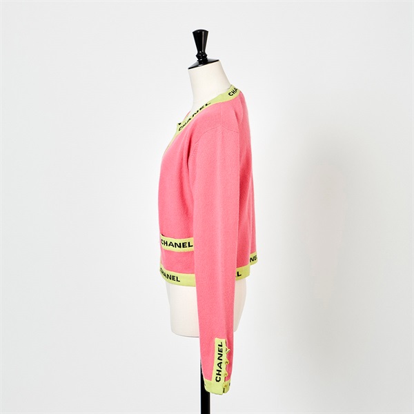 CHANEL アンサンブル 38 ピンク イエロー カシミヤ | MixTHINKS