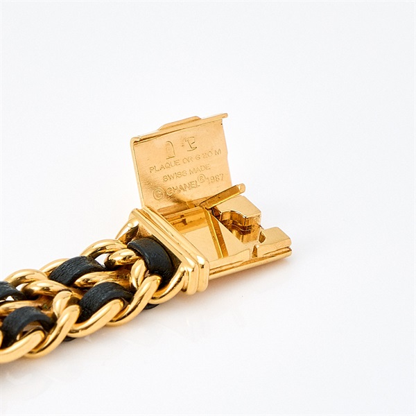 CHANEL プルミエール H0001 クオーツ 腕時計 L ブラック文字盤