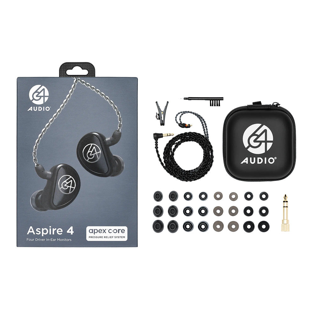 64 Audio】Aspire 4｜初めてのイヤモニとしてプロレベルのモニタリング