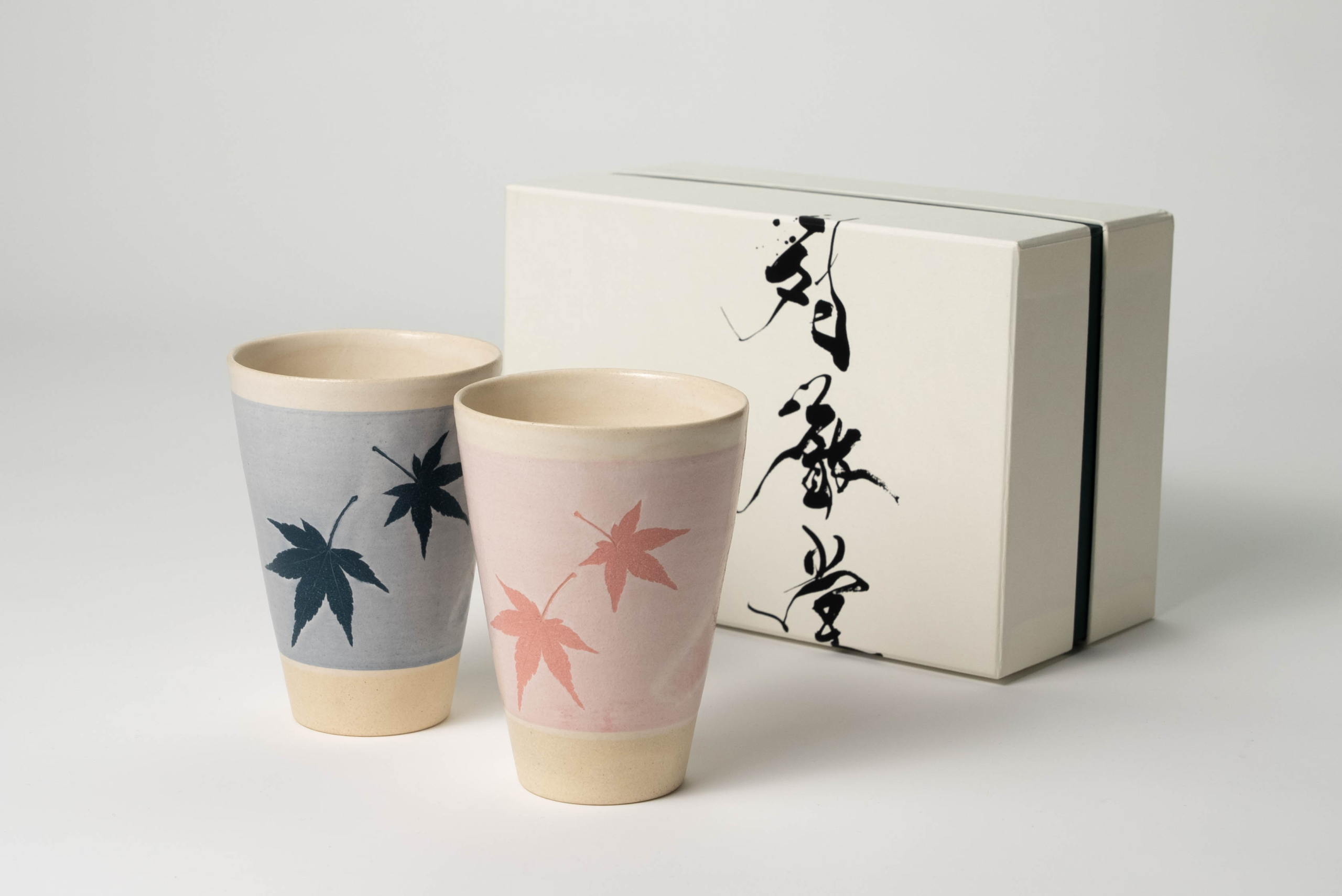 縁 フリーカップペア（青、ピンク） | 宮島御砂焼窯元 対厳堂公式サイト