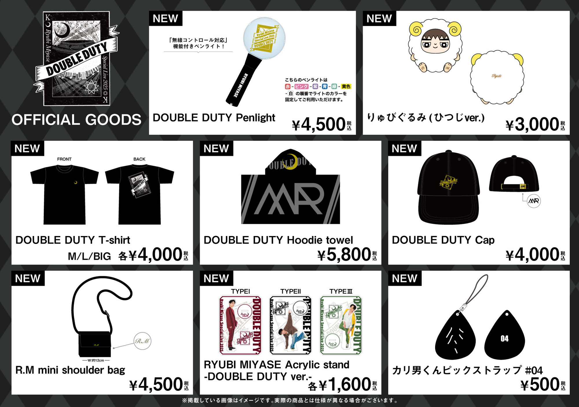 Ryubi Miyase Special Live 2025 -DOUBLE DUTY-」「宮世琉弥 Special