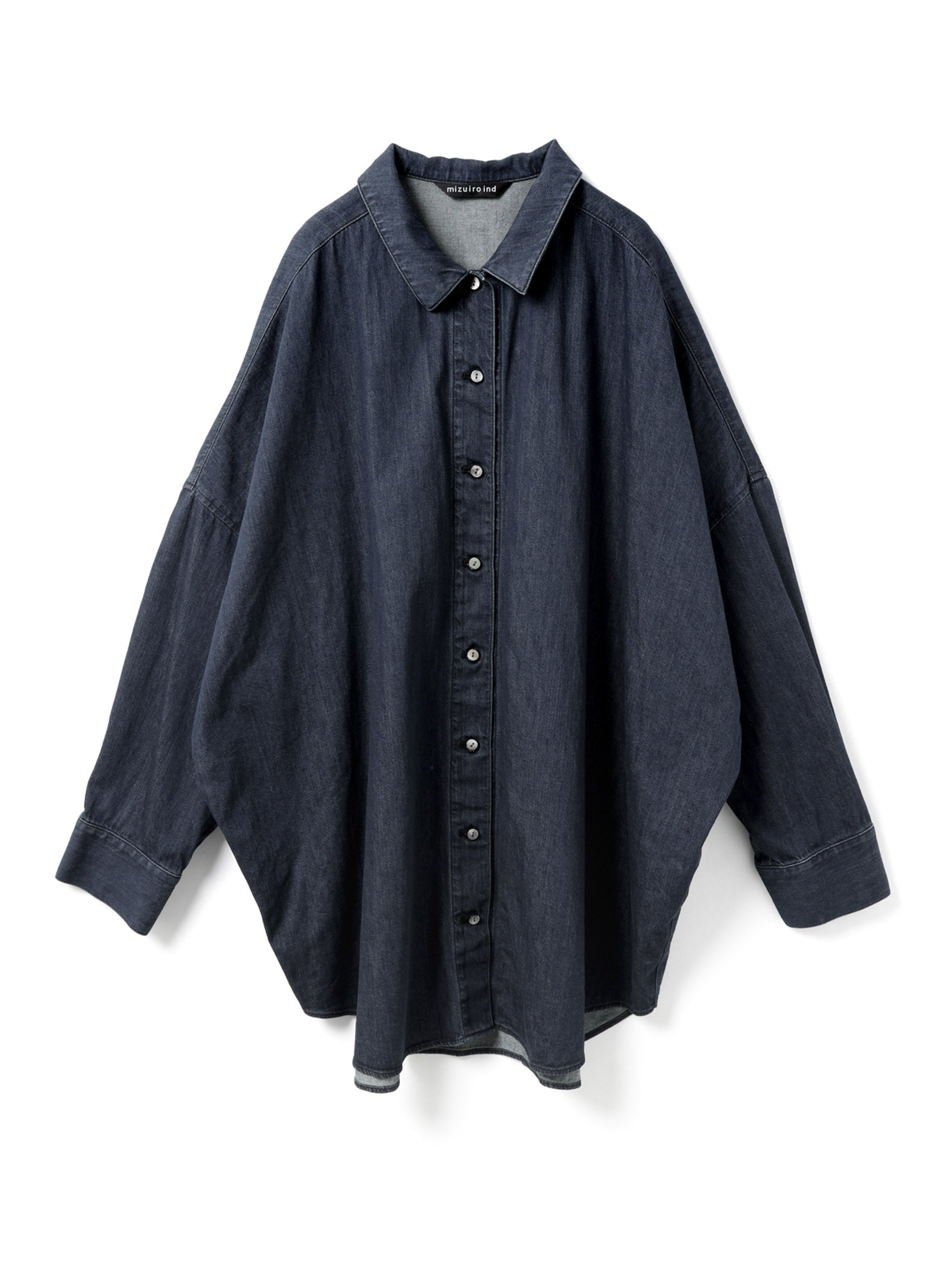 denim wide shirt | 3-230101 – mizuiro ind