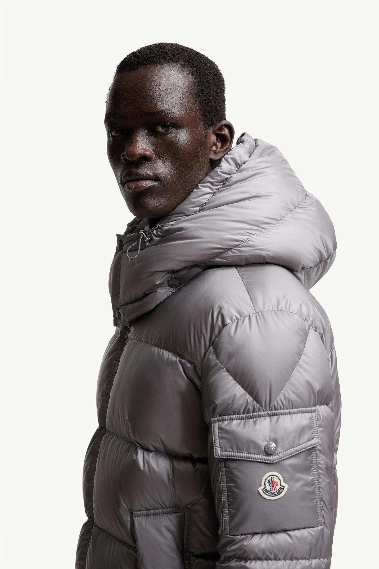 Grey Couyere Hooded Short Down Jacket - Short Down Jackets for Men