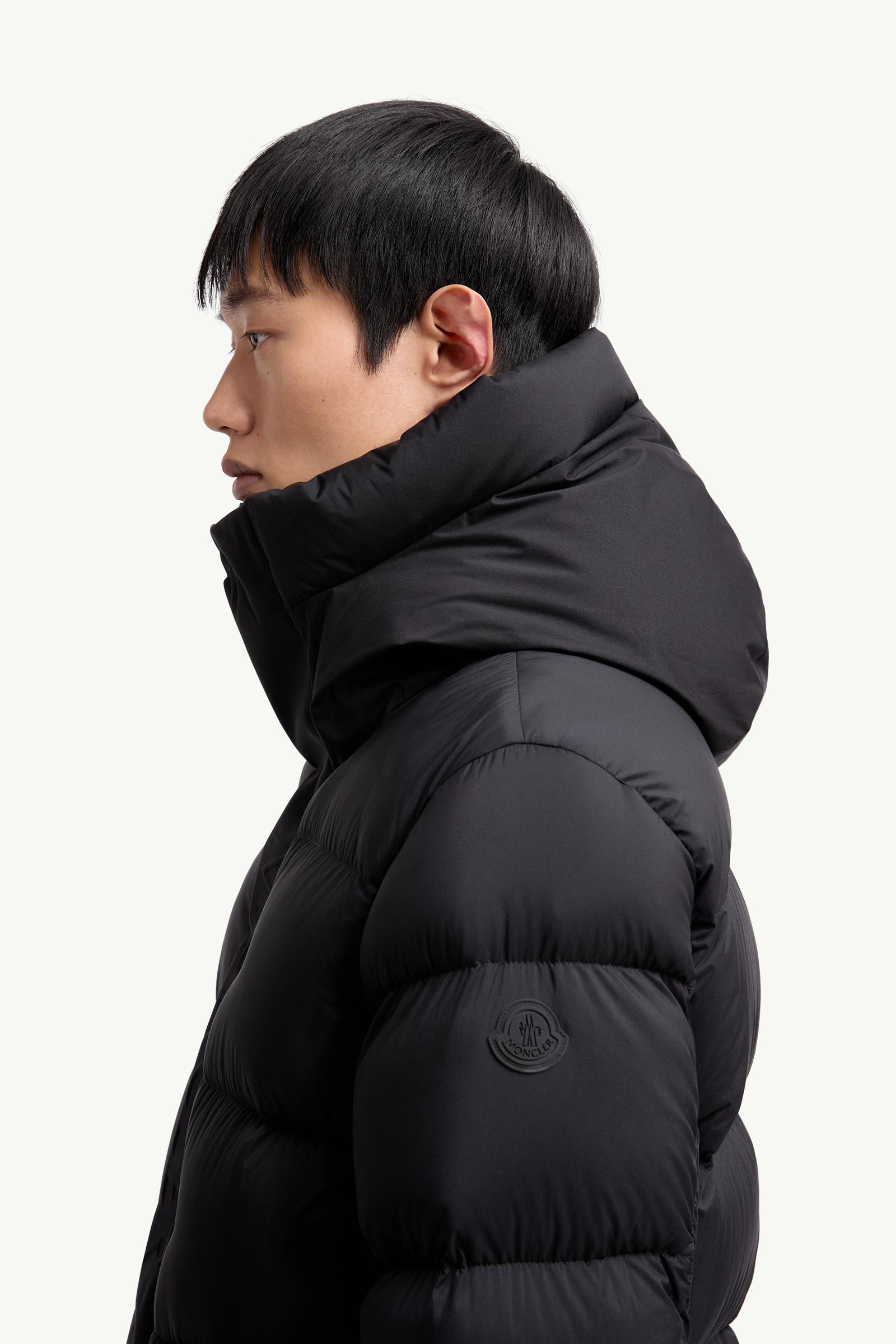 Black Madeira Hooded Short Down Jacket - Short Down Jackets for