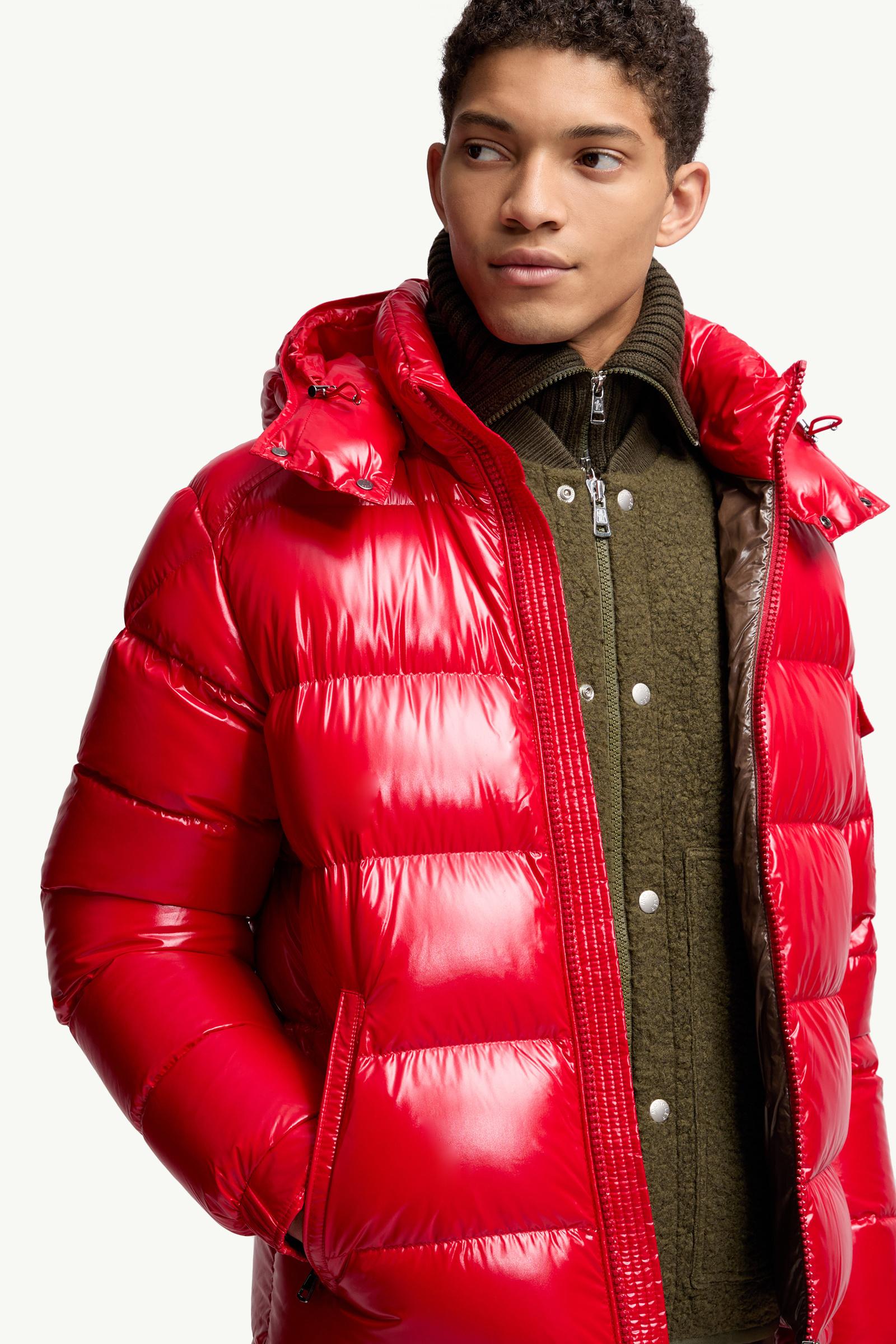 レッド Moncler Mayaショートダウンジャケット : ショートダウン