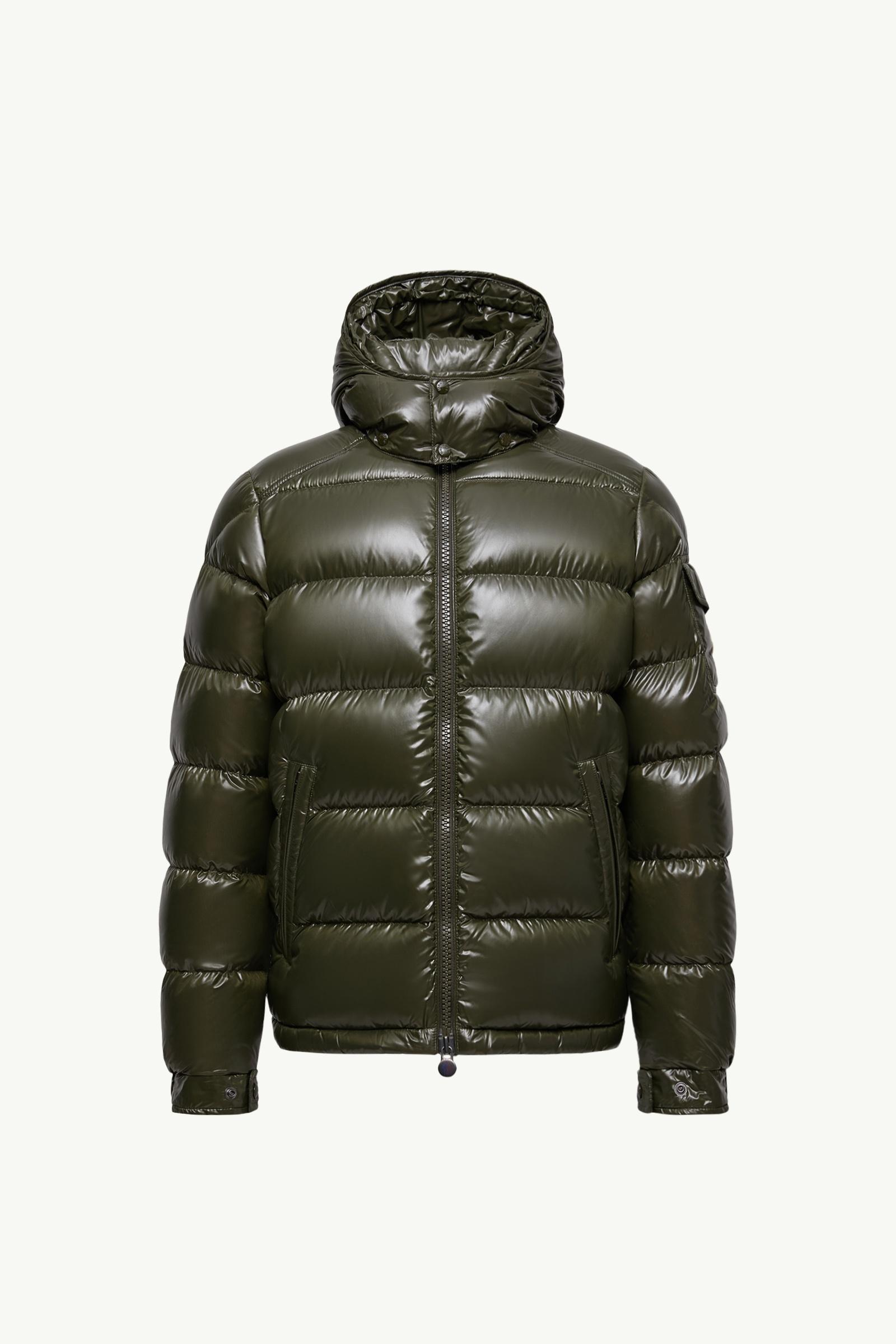 Olive Green Moncler Maya Hooded Short Down Jacket - Short Down