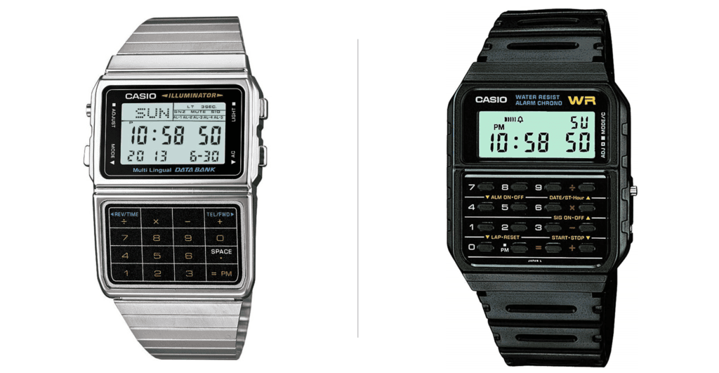 電卓付き腕時計カシオ『カリキュレーター』とは？～『データバンク』と