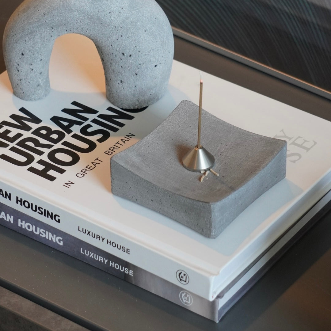 Concrete Incense Holder Square – #MONOLITH
