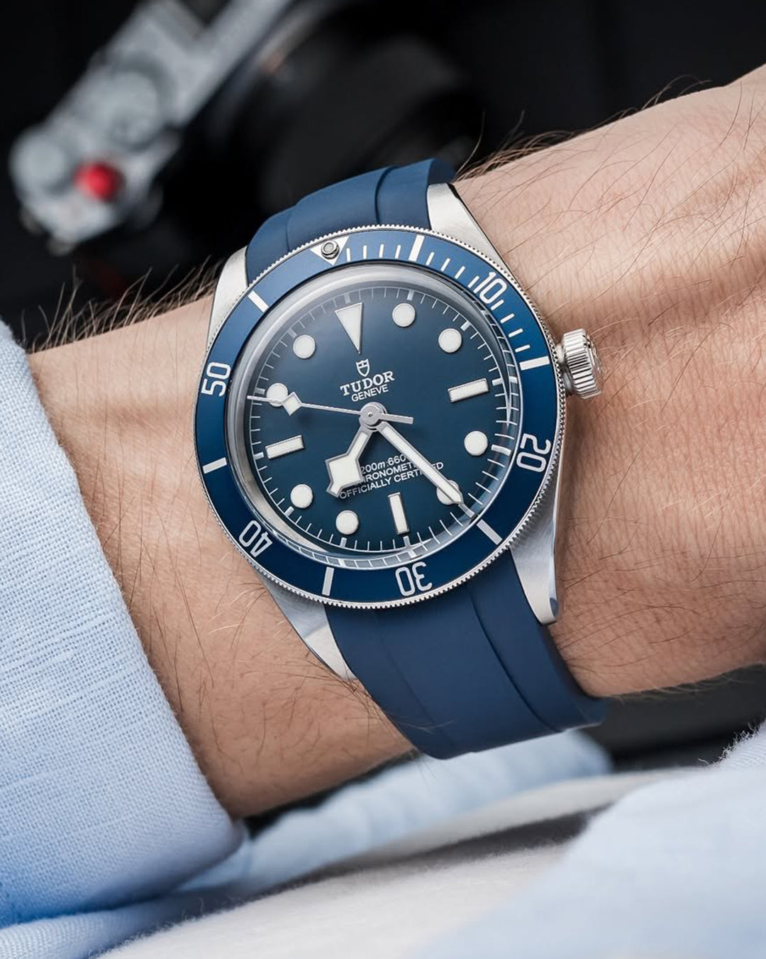 FKM RUBBER- FOR TUDOR BLACK BAY 58 / BB58 GMT (NAVY BLUE) - Monstraps