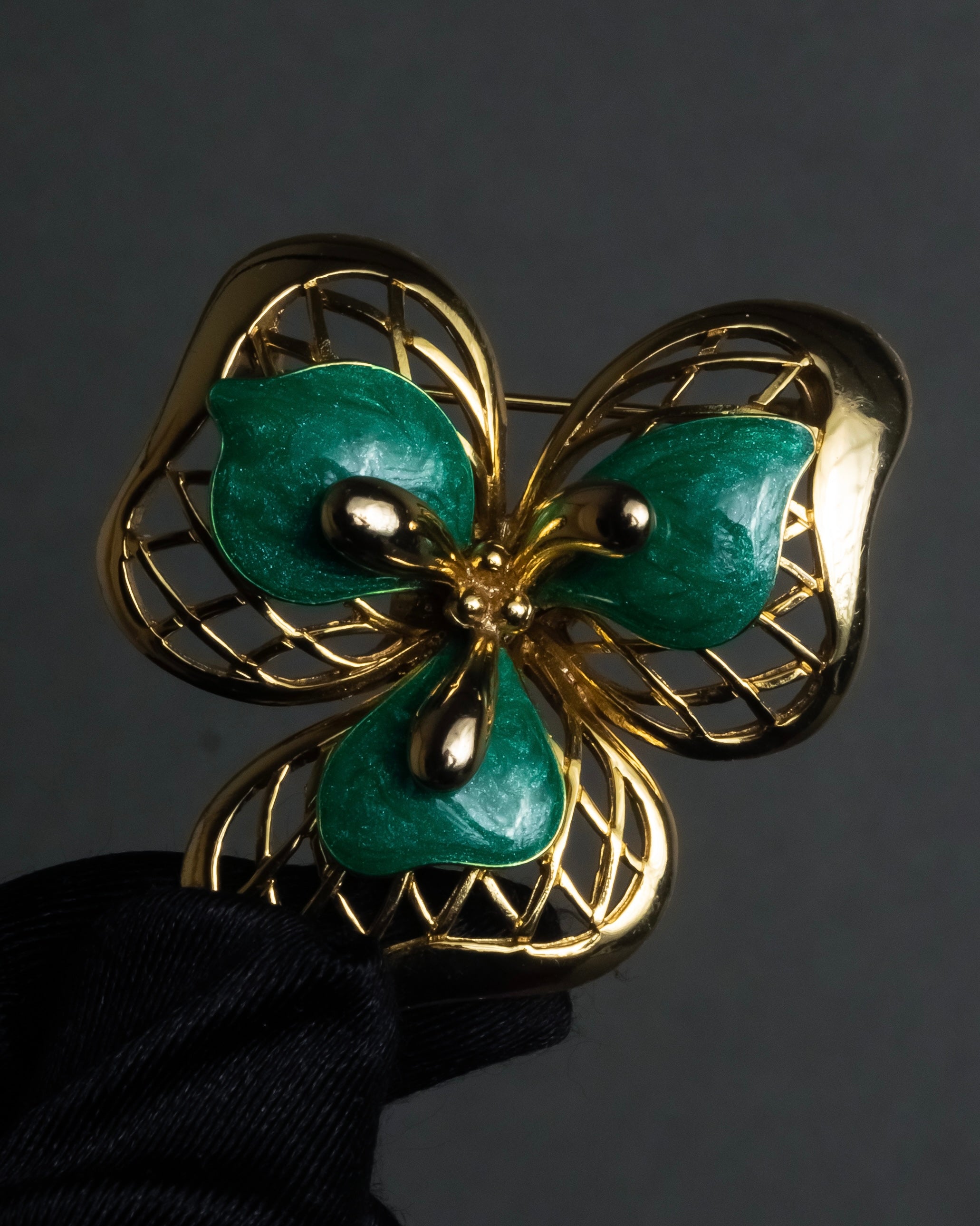 BALENCIAGA (バレンシアガ) - フラワー リーフ モチーフ ブローチ