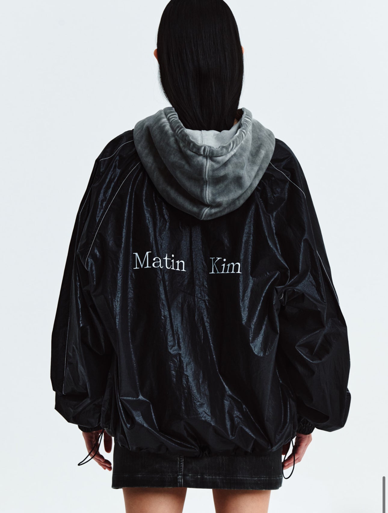 MATIN KIM LOGO COATING JUMPER IN BLACK – MO & MORE