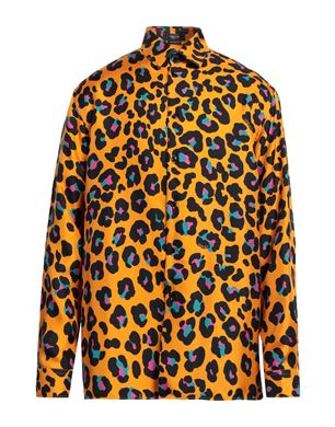 VERSACE Shirts | Orange Men's Patterned Shirt | YOOX