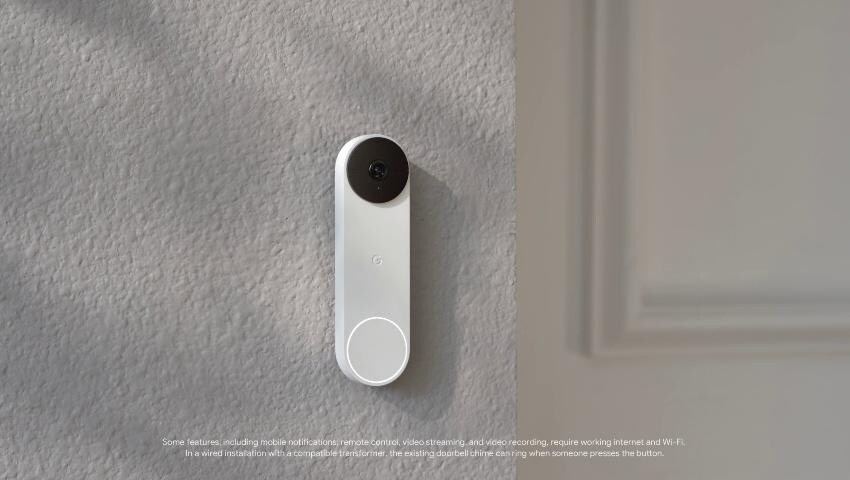 Google Nest Wi-Fi Video Doorbell Battery Operated - Linen GA03013