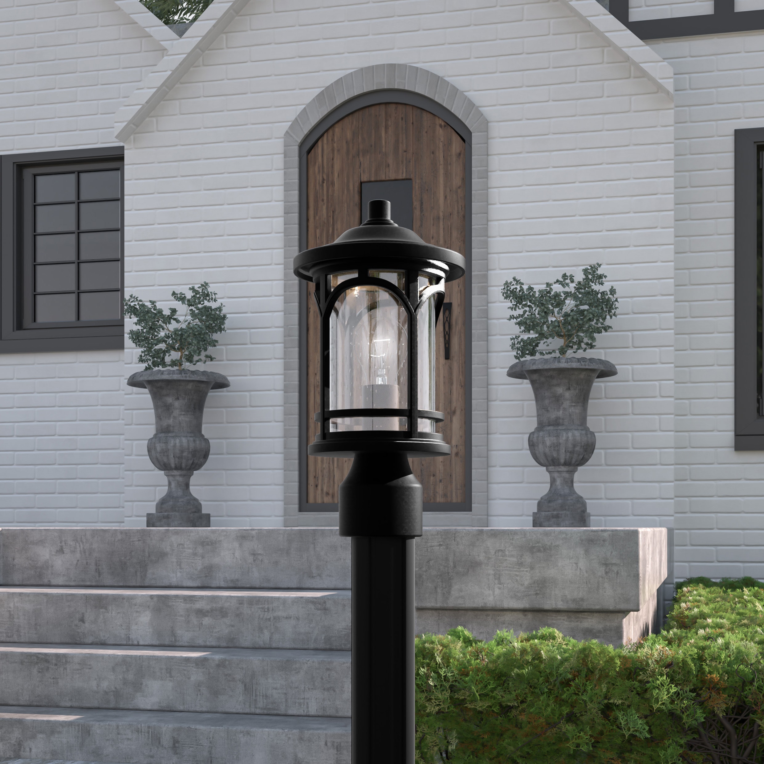 Quoizel Kessel 11.25-in Matte Black Traditional Outdoor Light Post