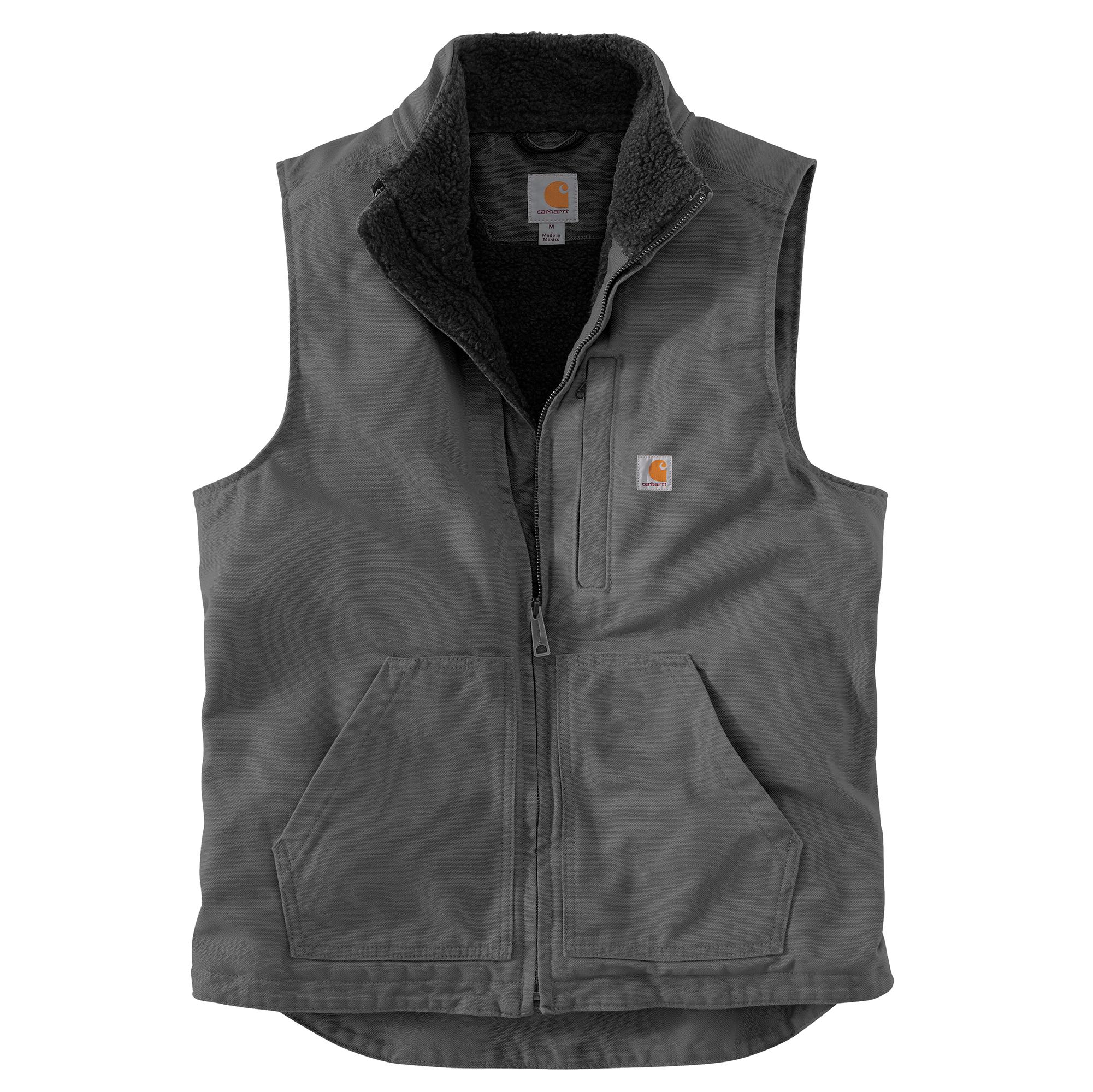 Carhartt Men's Gray Polyester Fleece-lined Vest S at Lowes.com