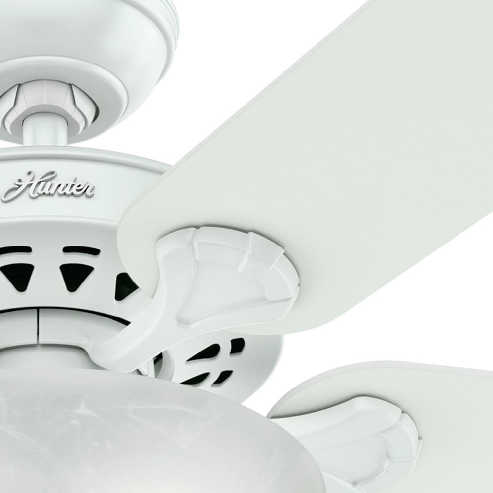 Hunter Waldon 52-in White Indoor Ceiling Fan with Light (5-Blade