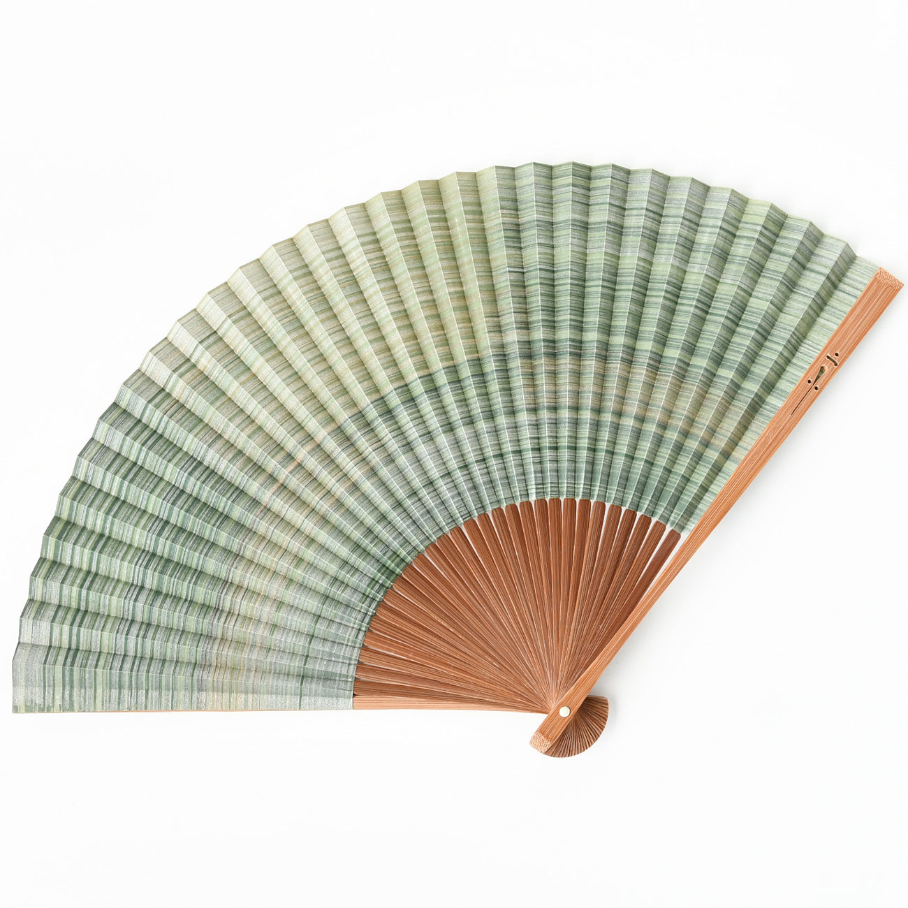 扇子 7寸5分 夏扇 洛風扇 総シケ霞 緑 / no.2725 | 京都の伝統工芸品