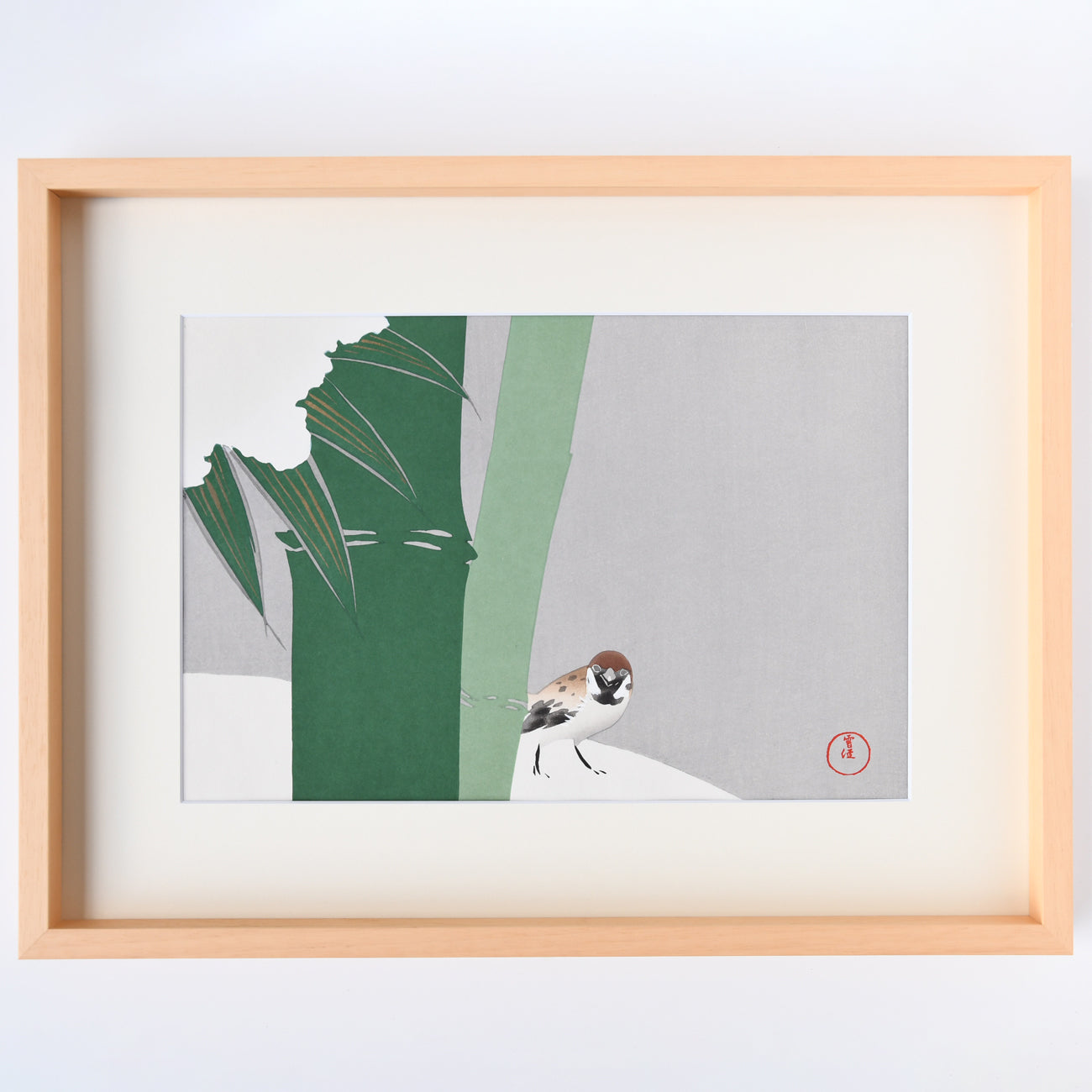 元旦セール 赤坂三好 版画版 オオカミの絵 木製フレーム 元旦セール