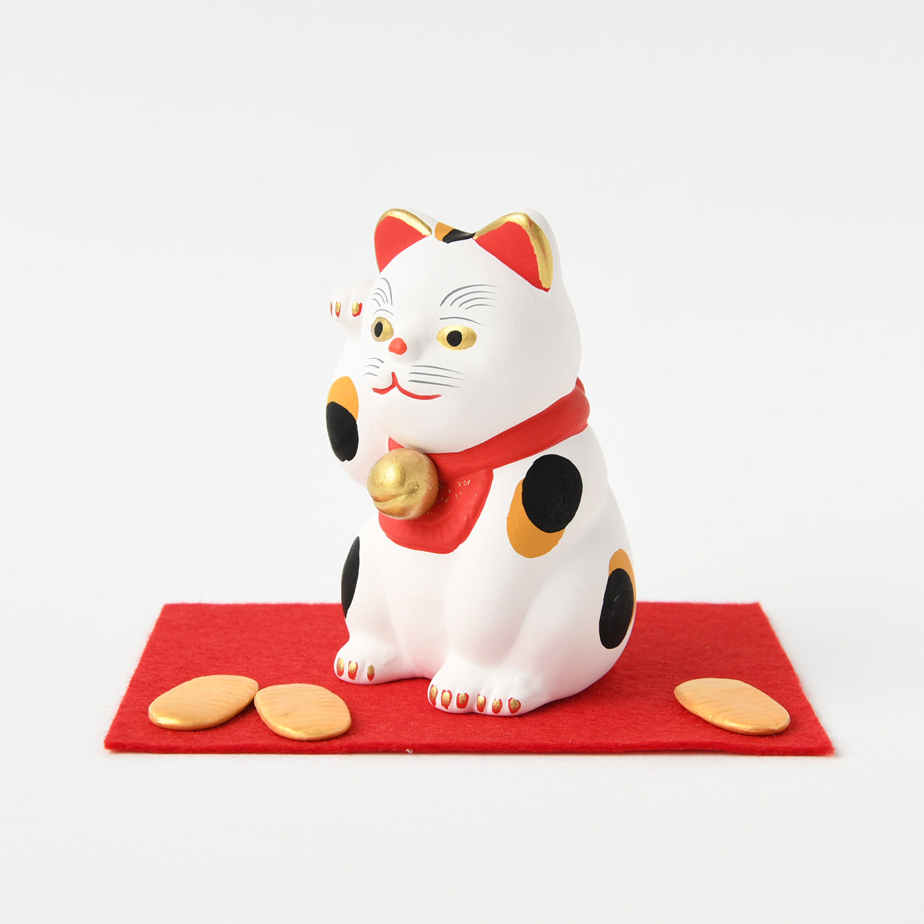 福招き猫 中 ミケ / 島田耕園人形工房 | 京都の伝統工芸品の通販サイト