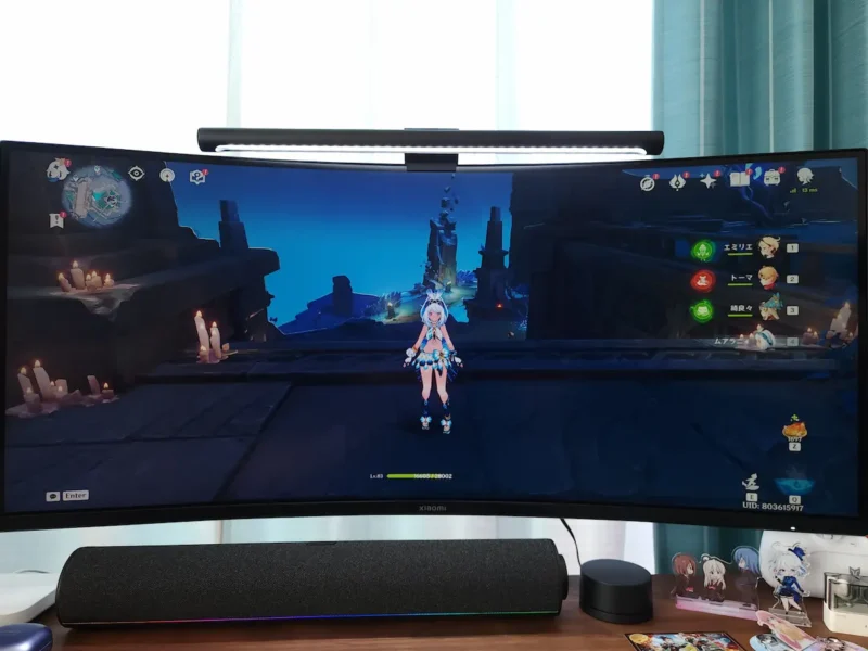 Xiaomi ウルトラワイドモニター レビュー】高解像度で180Hz対応なのに