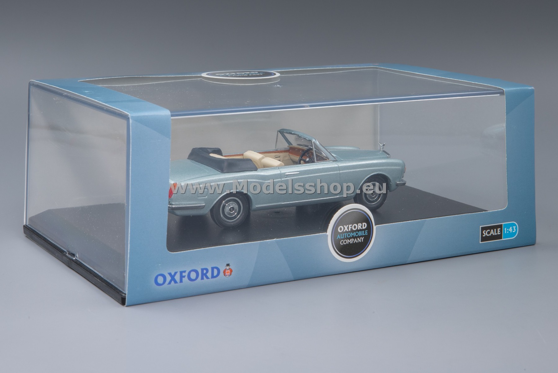 Rolls Royce Corniche Convertible (open top), RHD /light blue metallic/