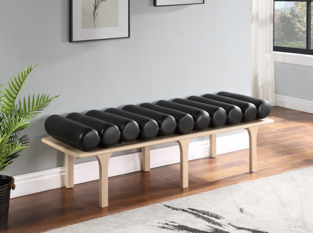Landon Vegan Leather Bench by Meridian - MIG Furniture