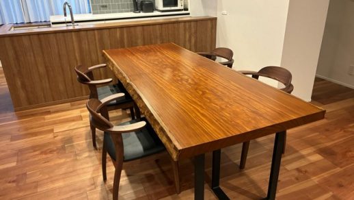 ダイニングテーブルの一枚板事例 | 一枚板テーブル、無垢材 天板の販売