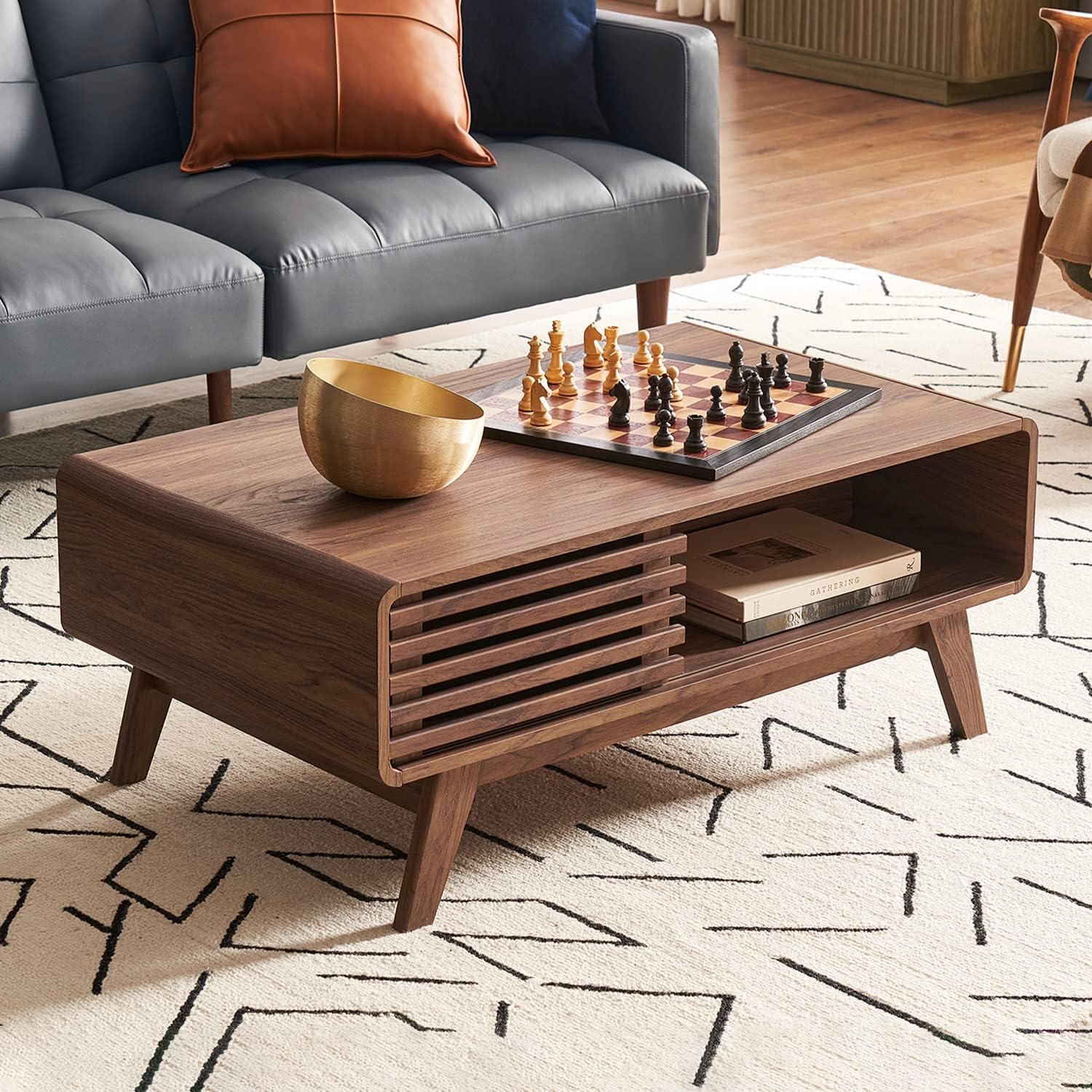 Ensley Coffee Table, Walnut – Mopio
