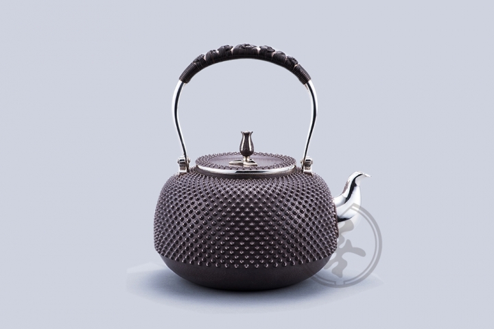 初代光南 純銀 湯沸6寸 玉霰 | 森銀器製作所