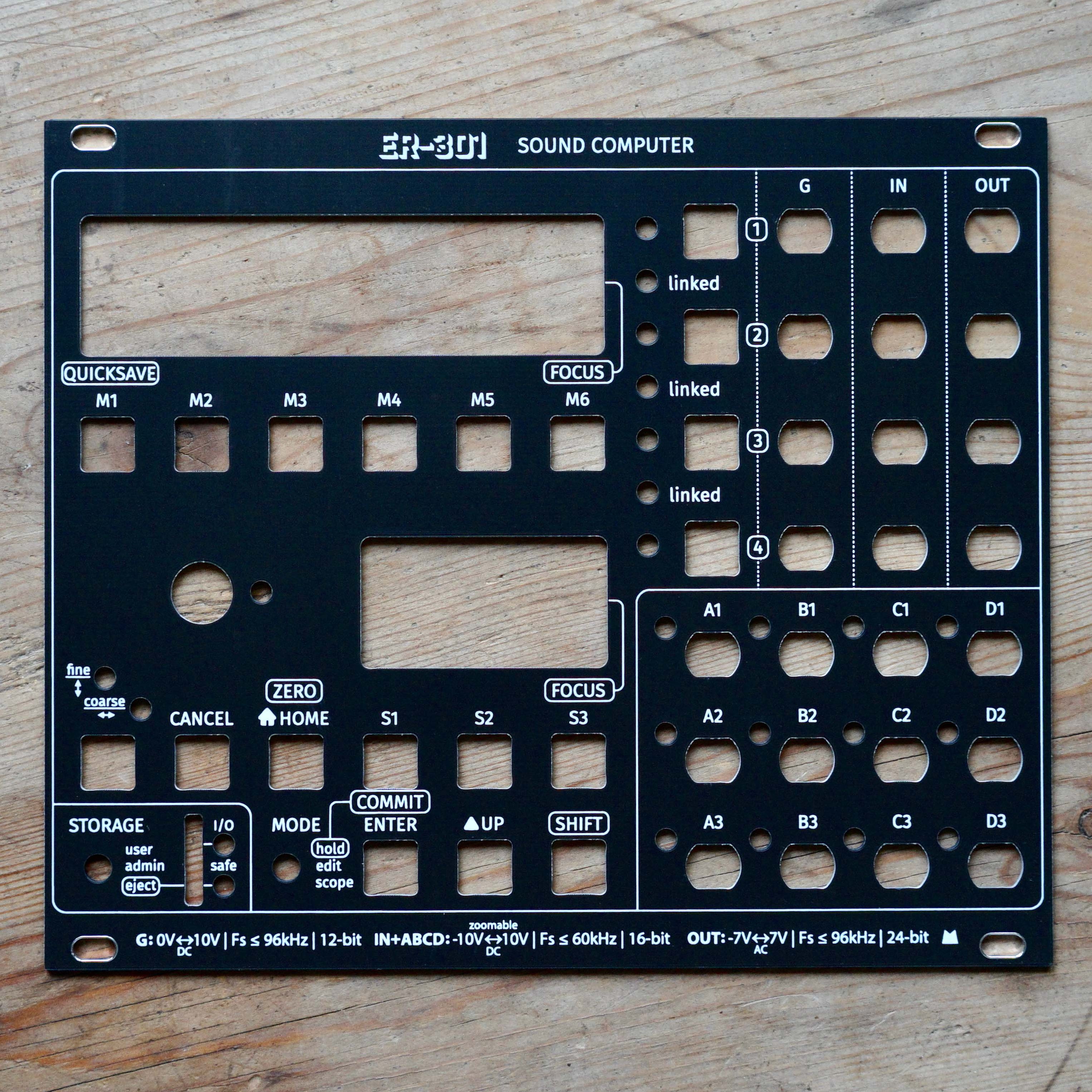 ER-301 black panel – Mörk Modules