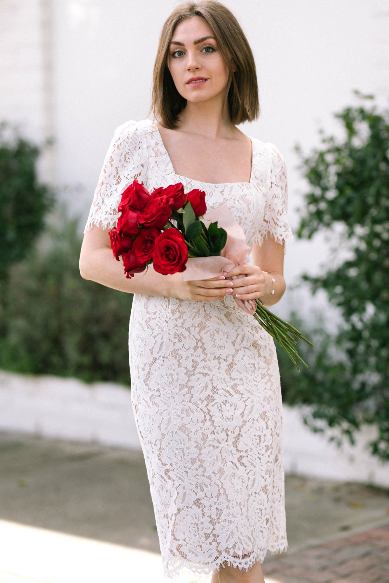 Poppy Lace Midi Dress - Morning Lavender Boutique Dresses