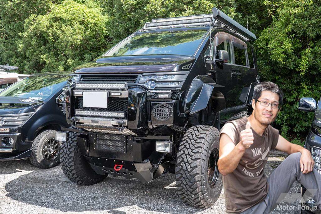 エンジンのヘッドはタイヤ横に！ 日本一車高が高そうな『デリカD:5