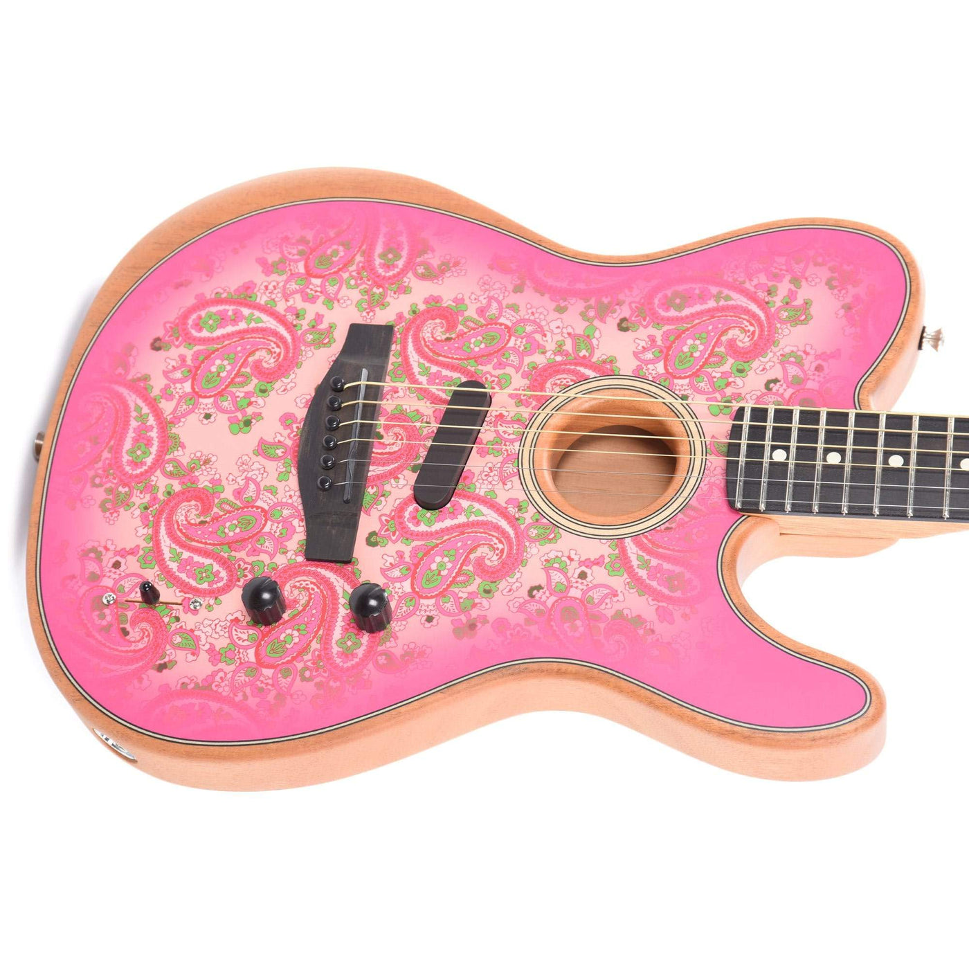 FENDER ACOUSTASONIC TELE PINK – Motor City Guitar