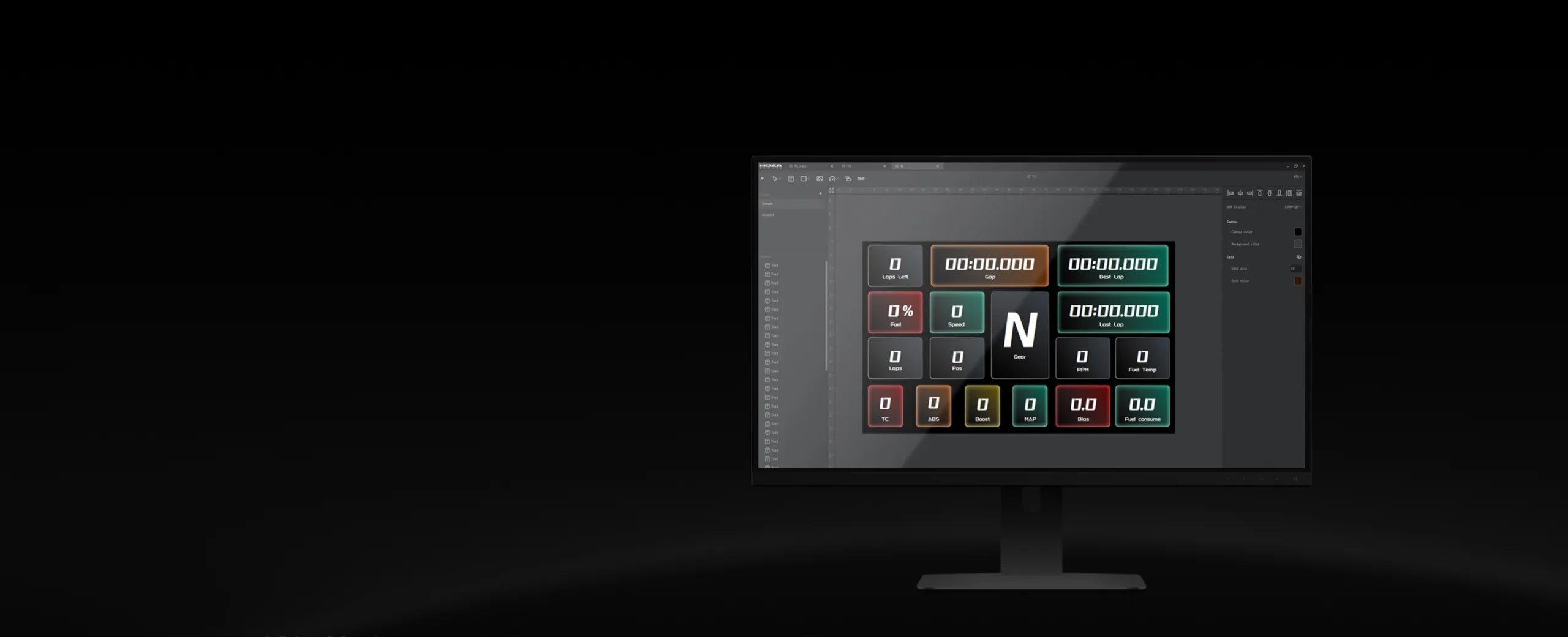 MOZA CM2 HD Racing Dash – Customizable Sim Racing Dashboard – MOZA