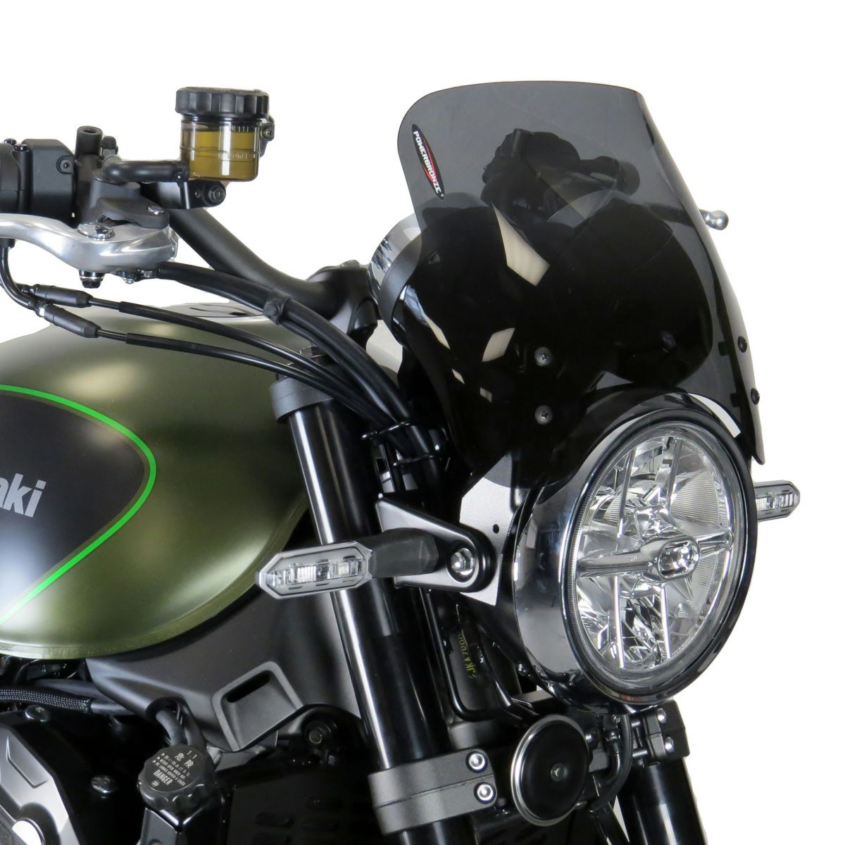 Kawasaki Z900RS ヘッドライトスクリーン(225mm) ダークティント